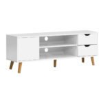 Artiss TV Cabinet Entertainment Unit 120cm White Larin - Image 3