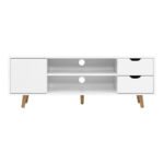 Artiss TV Cabinet Entertainment Unit 120cm White Larin - Image 5
