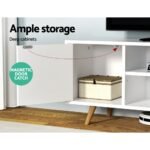 Artiss TV Cabinet Entertainment Unit 120cm White Larin - Image 6