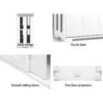 Artiss Buffet Sideboard Sliding Doors - SERA White - Image 7
