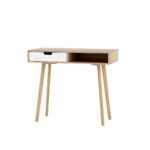 Artiss Computer Desk Drawer Cabinet Shelf Oak 90CM - Image 8