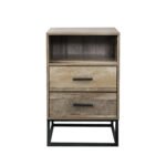 Artiss Bedside Table 2 Drawers with Shelf - BADAN - Image 3