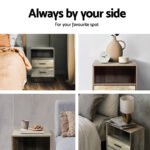 Artiss Bedside Table 2 Drawers with Shelf - BADAN - Image 5