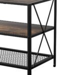 Artiss Entertainment Unit TV Stand 3-tier Display Shelves Vintage Rustic Walnut - Image 5