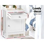 Artiss Bedside Tables Side Table Drawers Nightstand White - Image 4