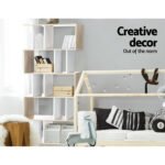 Artiss Bookshelf 5 Tiers - RITA White and Oak - Image 5