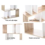 Artiss Bookshelf 5 Tiers - RITA White and Oak - Image 8