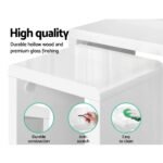 Artiss Nesting Coffee Table Set of 3 Glossy White - Image 5