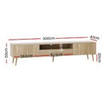 Artiss Entertainment Unit Alex TV Cabinet Storage Drawers 200CM - Image 4