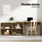 Artiss Computer Desk Bookshelf Oak 130CM - Image 4