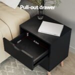 Artiss Bedside Table 2 Drawers - BODEN Black - Image 4