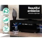 Artiss Entertainment Unit TV Cabinet LED 130cm Black Elo - Image 7