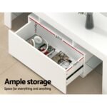 Artiss Entertainment Unit TV Cabinet LED 130cm White Elo - Image 7