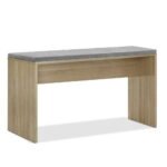 Artiss Dining Bench Upholstery Seat Wooden Chair Oak 90cm - Image 8