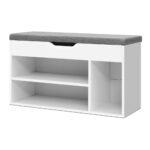 Artiss Shoe Rack Bench Shoe Cabinet White Allen - Image 7