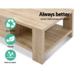 Artiss Coffee Table 1 Drawer Oak Maxi - Image 5