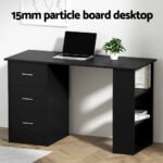 Artiss Computer Desk Drawer Shelf Cabinet Black 120CM - Image 6