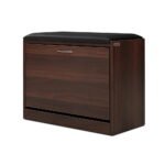 Artiss Shoe Rack Cabinet Bench15 Pairs Walnut Kyla - Image 7