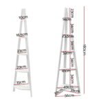 Artiss Bookshelf Corner Shelf 5 Tiers - CANE White - Image 4