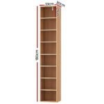 Artiss Bookshelf 8 Tiers MILO Pine - Image 4
