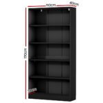 Artiss Bookshelf 5 Tiers ANTON Black - Image 4