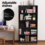 Artiss Bookshelf 5 Tiers ANTON Black - Image 8