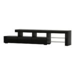 Artiss Entertainment Unit TV Cabinet LED 215cm Black Caya - Image 3
