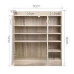 Artiss Shoe Rack Cabinet 21 Pairs Adjustable Shelves Pine Clair - Image 4