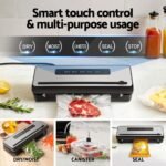 Devanti Food Vacuum Sealer Machine Sealing Cutter 4 Modes Storage Bags 4 Rolls - Image 4