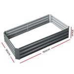 Green Fingers 2x Garden Bed 150x90cm Planter Box Raised Container Galvanised Herb - Image 2