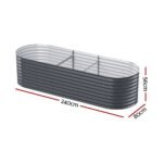 Green Fingers Garden Bed 240X80X56cm Oval Planter Box - Image 2