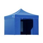 Instahut Gazebo Pop Up Marquee 3x3 Folding Tent Wedding Gazebos 500D Oxford Blue - Image 8