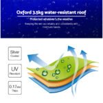Instahut Gazebo Pop Up Marquee 3x3 Folding Tent Wedding Gazebos 500D Oxford Blue - Image 5