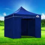 Instahut Gazebo Pop Up Marquee 3x3 Folding Tent Wedding Gazebos 500D Oxford Blue - Image 7