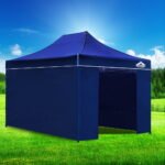 Instahut Gazebo 3x4.5 Pop Up Marquee Folding Tent Wedding Gazebos Camping Outdoor Shade Canopy Blue - Image 7