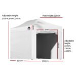 Instahut Gazebo 3x4.5 Pop Up Marquee Folding Tent Wedding Gazebos Camping Outdoor Shade Canopy White - Image 2