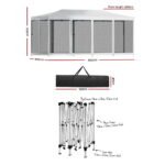 Instahut Gazebo Pop Up Marquee 3x6m Wedding Party Outdoor Camping Tent Canopy Shade Mesh Wall White - Image 2
