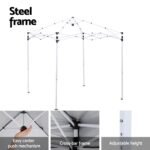 Instahut Gazebo 2x2m Outdoor Patio Garden Marquee Shade w/ Base Pods Black - Image 6