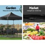 Instahut Gazebo Pop Up Marquee 3x3m Folding Tent Wedding Outdoor Camping Canopy Gazebos Shade Black - Image 4
