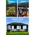Instahut Gazebo 3x6m Marquee Wedding Party Tent Outdoor Camping Side Wall Canopy 4 Panel Green - Image 4