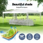 Instahut Gazebo 3x6m Wedding Party Marquee Tent Outdoor Event Camping Canopy Shade White - Image 4