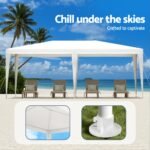 Instahut Gazebo 3x6m Wedding Party Marquee Tent Outdoor Event Camping Canopy Shade White - Image 5