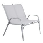 Gardeon Garden Bench Seat Steel Outdoor Patio Park Lounge Backyard Chair Grey - Image 4