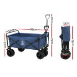 Gardeon Garden Cart Folding 120kg Trolley Camping Wagon Barrow Outdoor Beach - Image 2