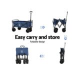 Gardeon Garden Cart Folding 120kg Trolley Camping Wagon Barrow Outdoor Beach - Image 7