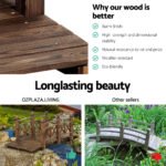 Gardeon Garden Decor Outdoor Ornament Wooden Bridge 150cm - Image 7