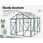 Green Fingers Greenhouse 1.9x1.9x1.83M Aluminium Polycarbonate Green House Garden Shed - Image 7