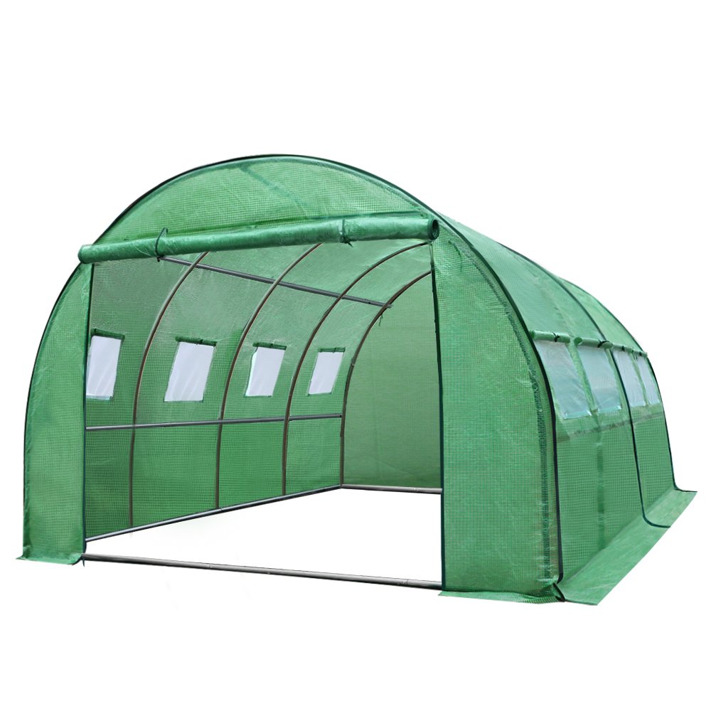 GH-POLY-E-40X30-D-GR-20786-00 Green Fingers Greenhouse 4x3x2M Walk in Green House Tunnel Plant Garden Shed Dome - Image 1