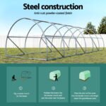 Green Fingers Greenhouse 9x3x2M Walk in Green House Tunnel Plant Garden Shed Dome - Image 5