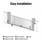 LockMaster Electric Sliding Gate Opener 800KG Keypad 4M - Image 7